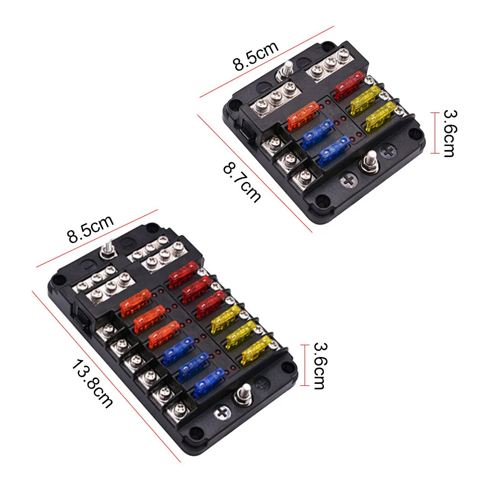 Блок предохранителей KBIDM с пластиковым покрытием 6 способов 12 В 32 в |