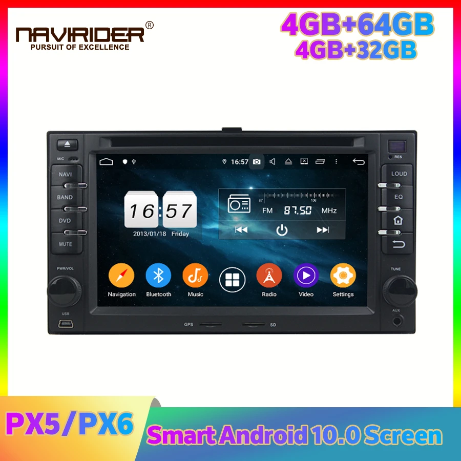 Автомагнитола PX5 PX6 2din стерео Android-плеер для KIA Cerato 2003 2008 Carplay автомагнитола