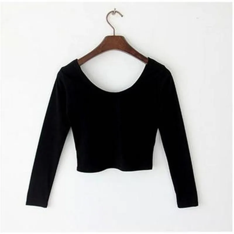 Женская футболка с длинным рукавом и круглым вырезом Модный повседневный