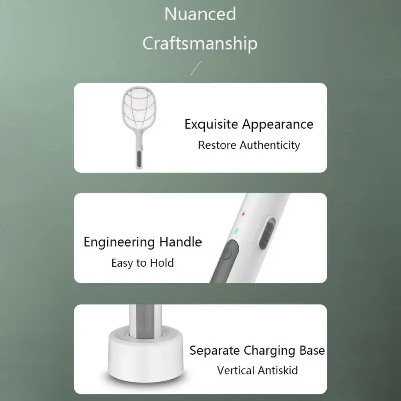 

2021 Hot Sale Electric Mosquito Killer Electric Mosquito Swatter 2 In 1 Summer Fly Swatter Trap Flies Insect Killer Pest Control