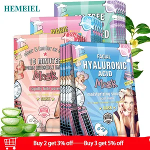 Корейская маска для лица пополнение лист маска черные точки лечение для устранения акне корейский уход за кожей маска для лица с гиалуроновой кислотой укрепляющая