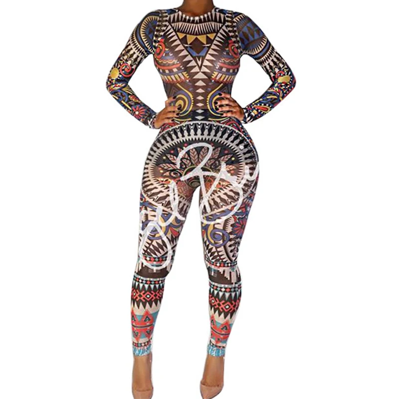 Джазовые танцевальные костюмы повседневный женский комбинезон с длинным