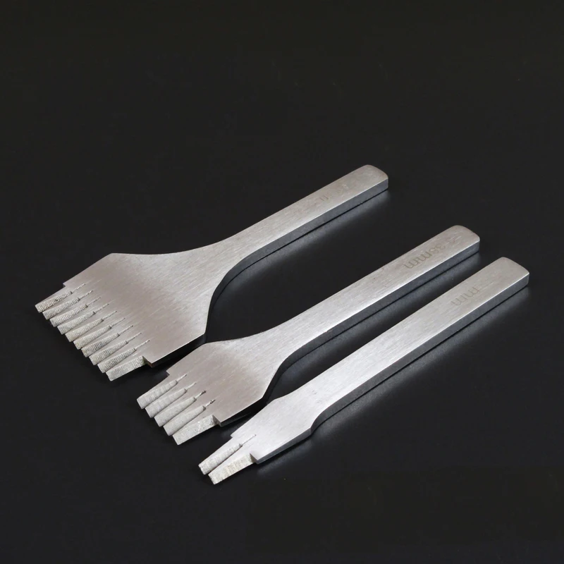 

3 Pcs /set French Style Leather Punching Tool 3.38/3.85 2.7/3.0 Manual Stitching Punch Diy Handmade For Belt Bag Accessories