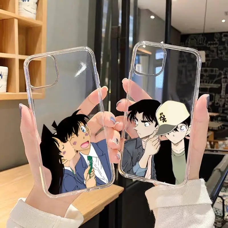 

Detective Conan anime Phone Case Transparent soft For iphone 12 11 13 7 8 6 s plus x xs xr pro max mini