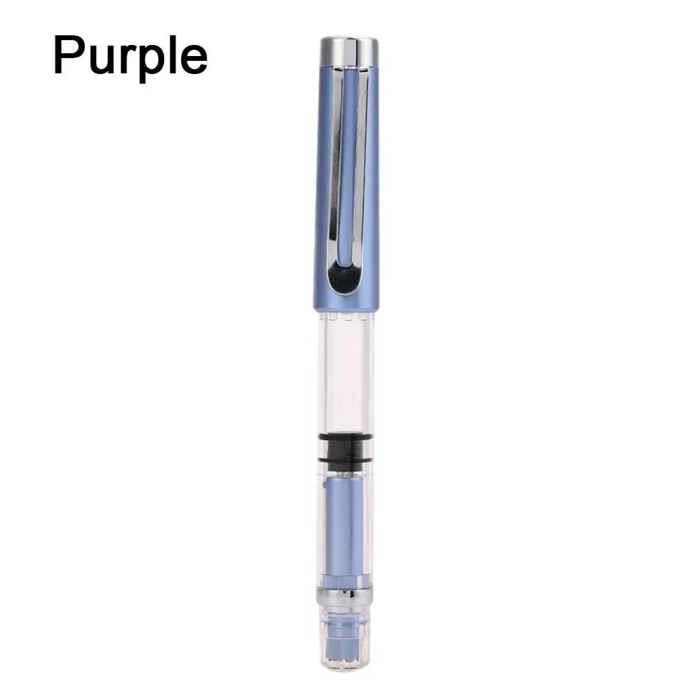 purple WING SUNG 3008 0,5 мм, прозрачная авторучка, 9 цветов, перьевые ручки для письма, портативные, Caneta, офисные, школьные принадлежности - Цвет: purple