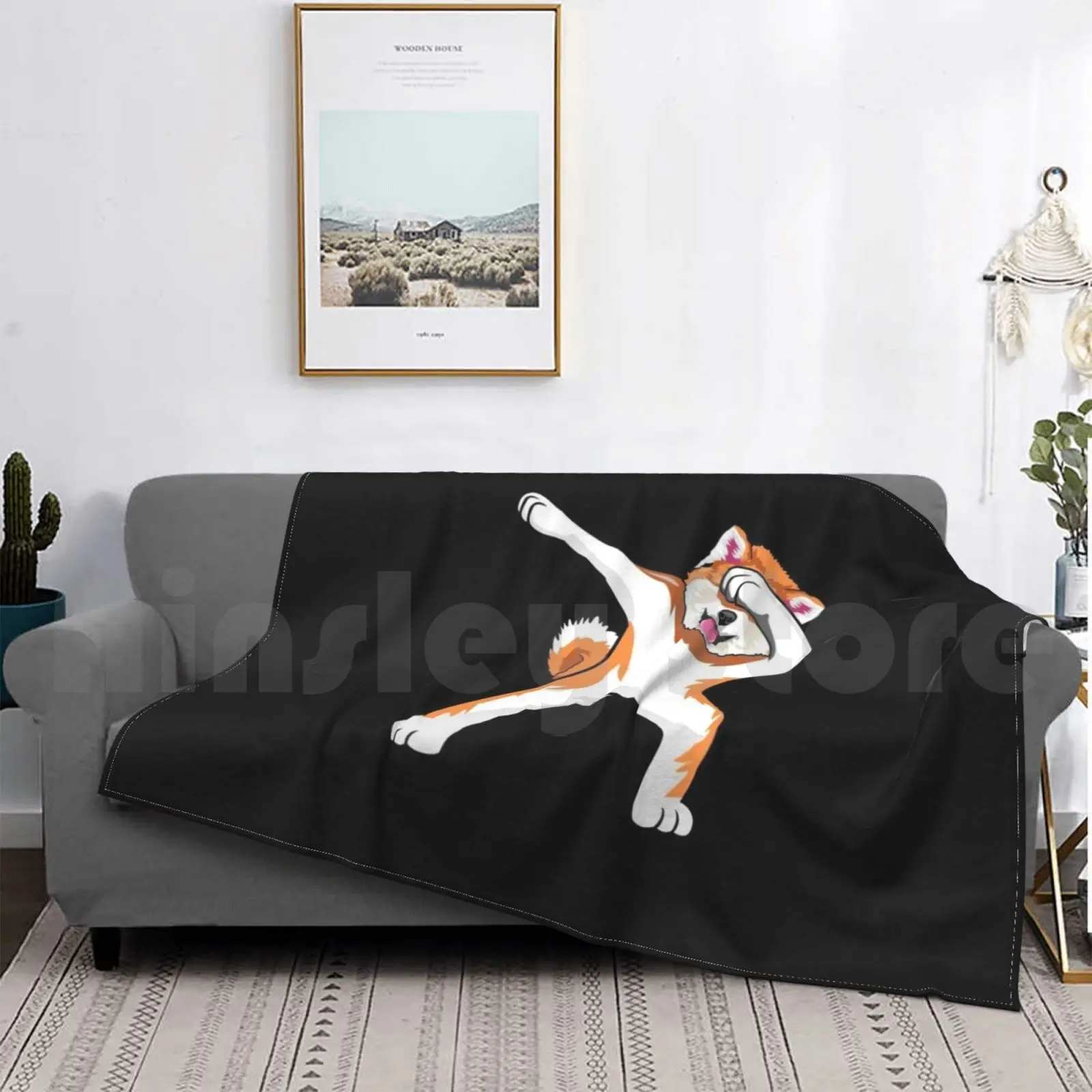 Bdaz Dabbing Akita танцующая собака забавное смешное одеяло с юмором модное