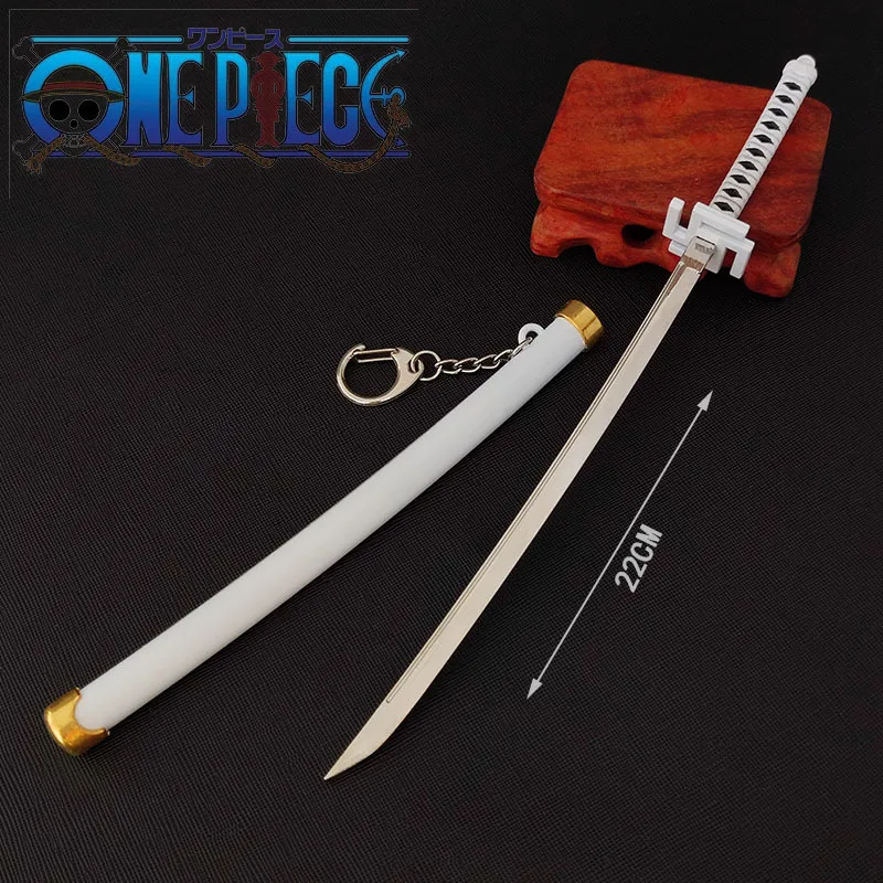 22 см ророноа Зоро металлический меч искусственный аниме цельный кусок с ножом