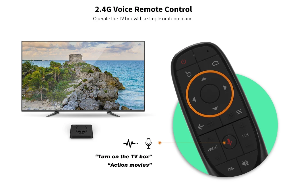 Beelink GT-King Android 9,0 tv Box Amlogic S922X 4 Гб LPDDR4 64 Гб rom 2,4G+ 5,8G WiFi BT 4,1 4K 2,4G голосовой пульт дистанционного управления