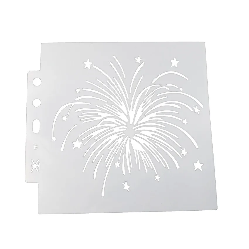 Hote Sale Spray fireworks 13*14 см трафареты для скрапбукинга спрей Пластиковая форма щит DIY