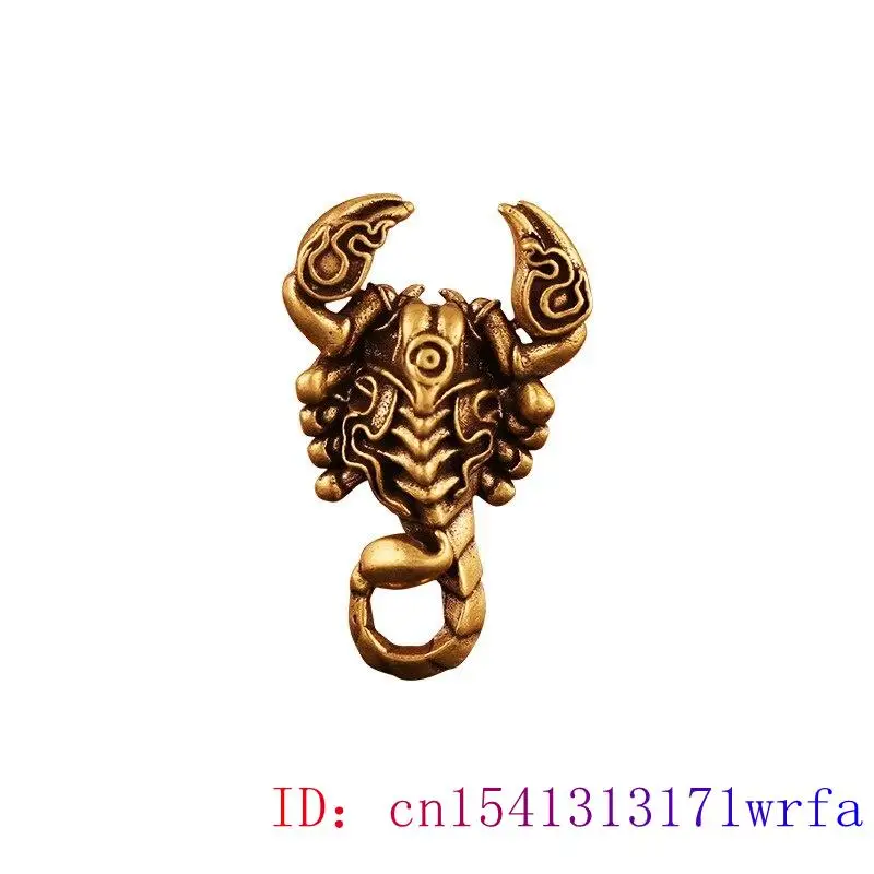 Латунные статуэтки Скорпион скульптуры брелки подарок телефон очаровательные