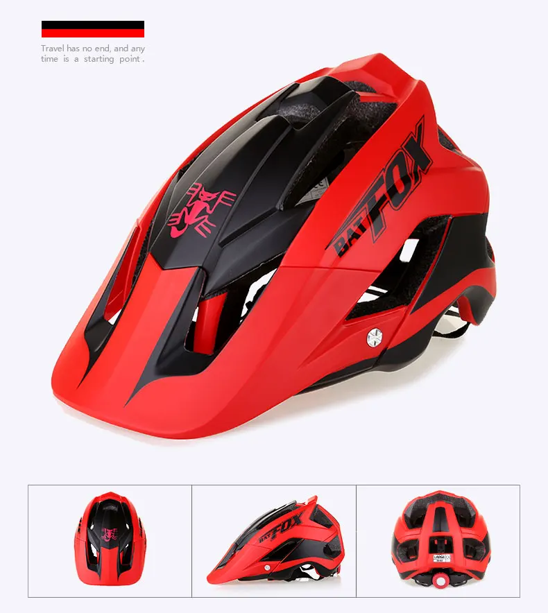 BATFOX, велосипедный шлем для мужчин и женщин, дорожный горный MTB шлем, ультралегкий цельный велосипедный шлем Casco Ciclismo