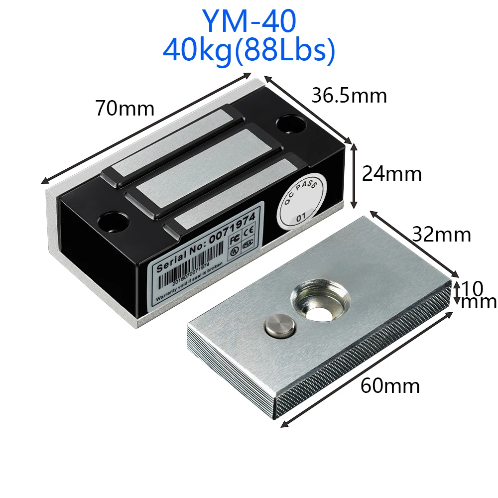 

YILIN YM-40 YM-60N YM-70N YM-70N-S Single Door Mini Magnetic Lock for showcase, cabinet door
