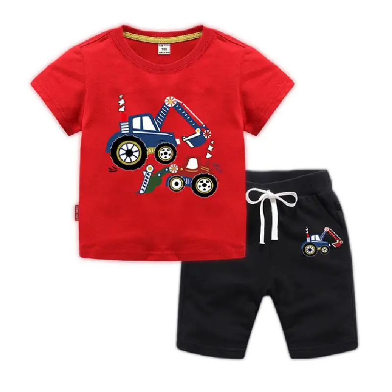 

Summer Baby Boys Girls Cartoon T-Shirt + Shorts Sets Fashion Tracksuit Kids Sets Toddler Boys Cotton Sport Clothes