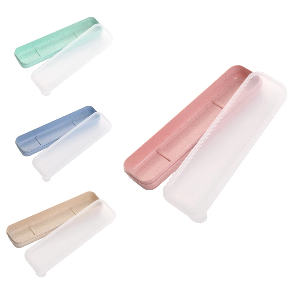 Многоразовая портативная Пшеничная солома с сумкой для хранения практичная