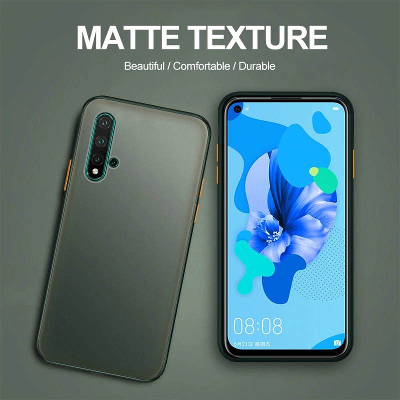 matte transparent skin phone case for huawei nova 5t honor 20 s 20s honor20 lite silicone anti sweat cover on nova 5 t nova5 t free global shipping
