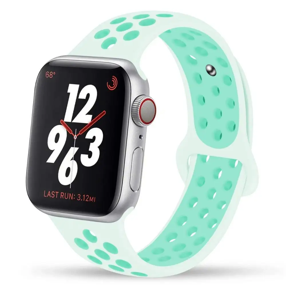 20 Ремешок для Apple Watch 4, 3, 2, 1, 42 мм, 38 мм, 40 мм, 44 мм, браслет, силиконовый ремешок для iwatch sports series 4, 3, 2 и 1 - Цвет ремешка: 20