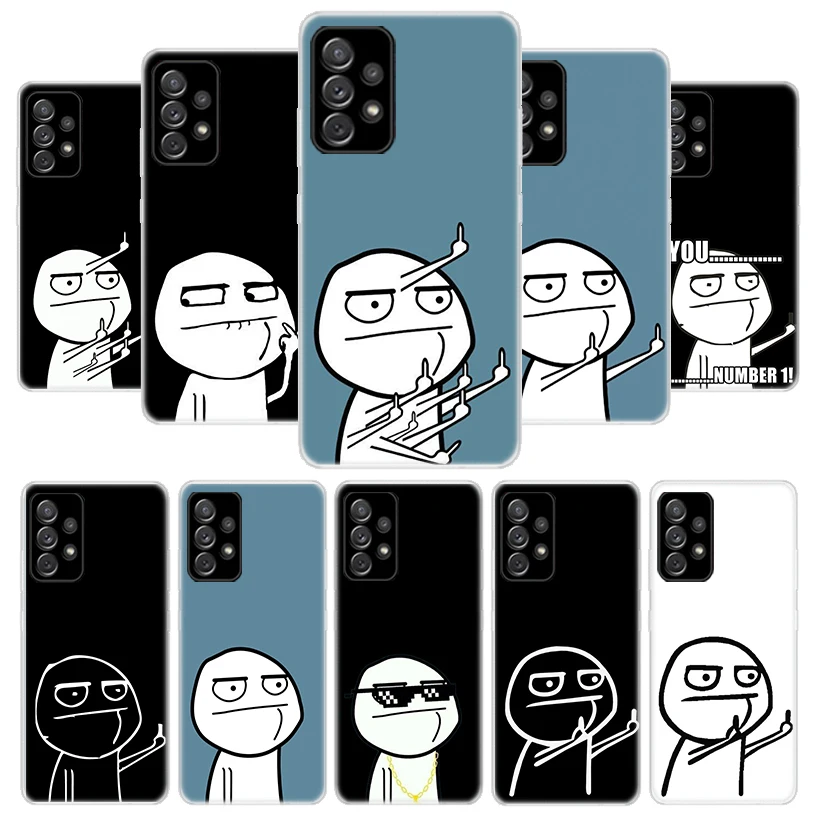 Чехол для телефона с изображением забавного человека чехол на средний палец Samsung