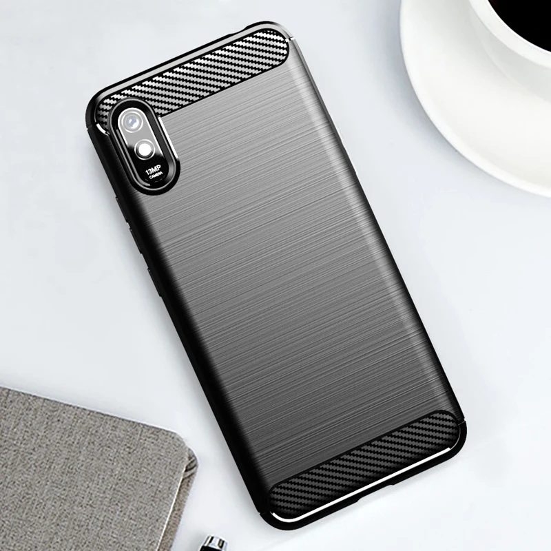 

Чехол для Redmi 9A, силиконовый мягкий ударопрочный чехол из ТПУ, чехлы с матовым узором из углеродного волокна для Xiaomi Redmi9A, чехол для телефона