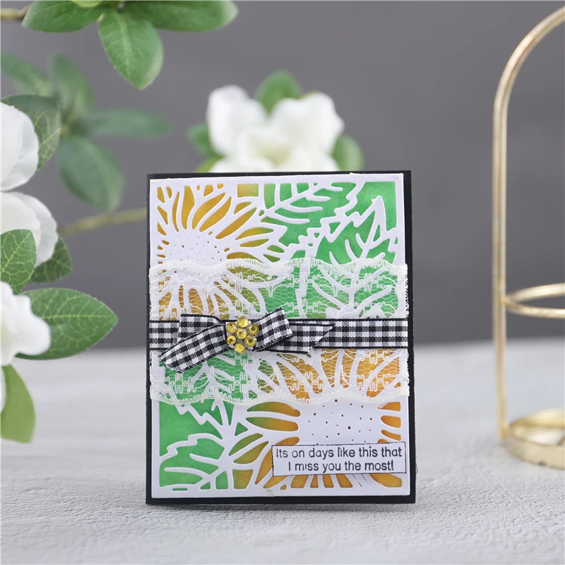 DiyArts металлический трафарет с изображением цветов подсолнухов шаблоны для