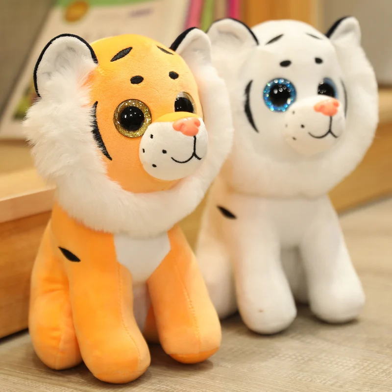 

23 см имитация детского тигра, плюшевая игрушка, мягкие дикие животные, лес, искусственные куклы для детей, подарок на день рождения