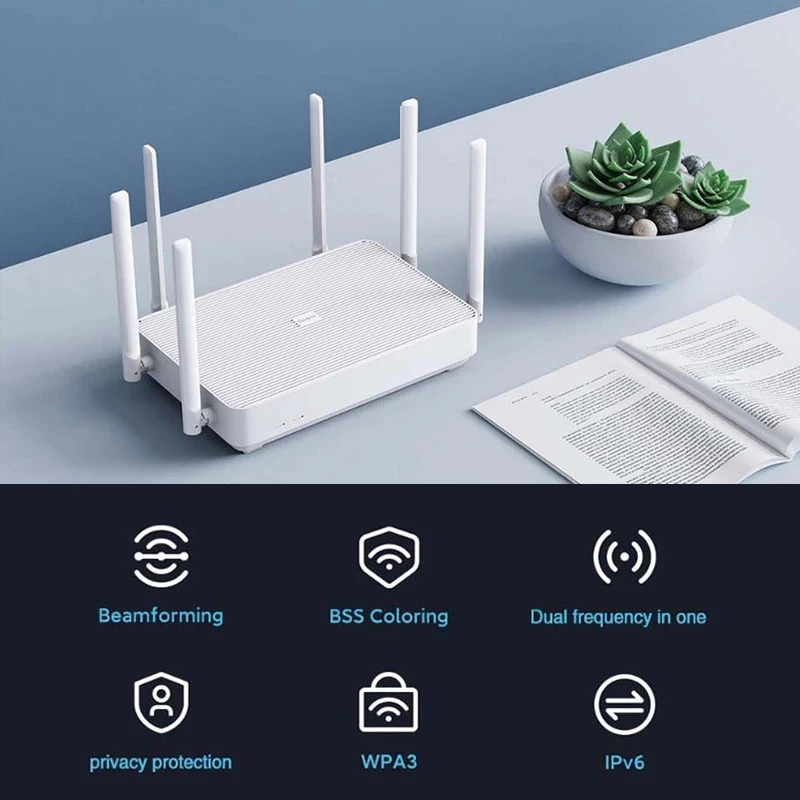 Wi Fi роутер Xiaomi Redmi AX6 двухдиапазонный 2 4/5 0 ГГц 6 антенн с высоким коэффициентом