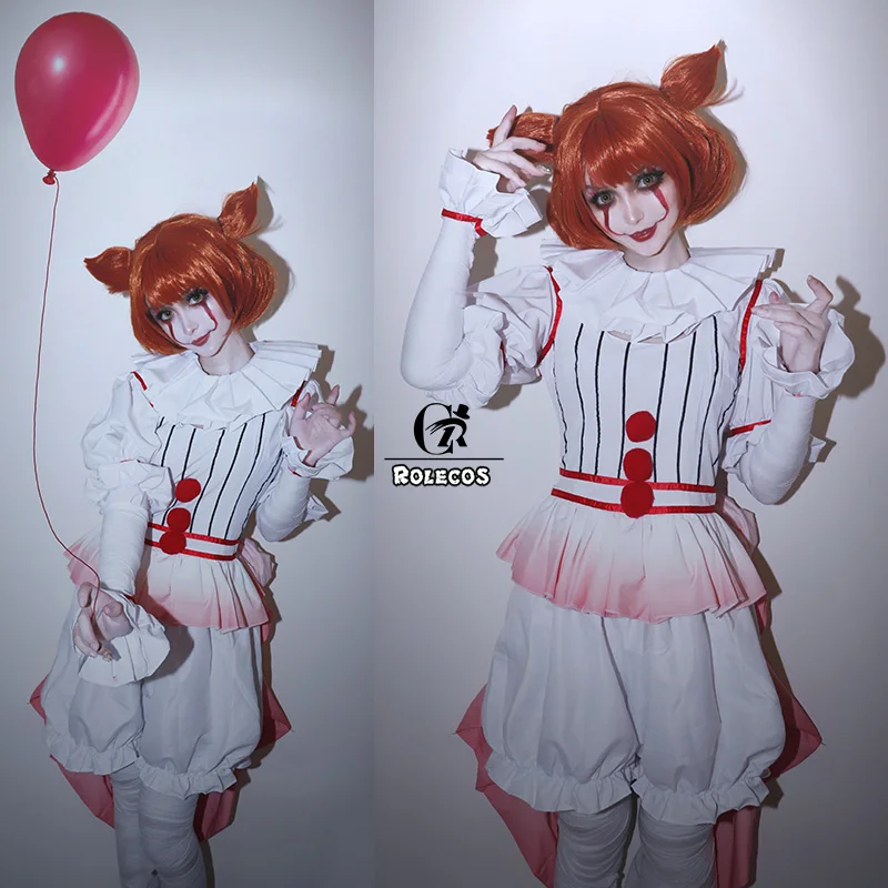ROLECOS Stephen King It костюм для костюмированной вечеринки женский ужаса клоуна Косплей