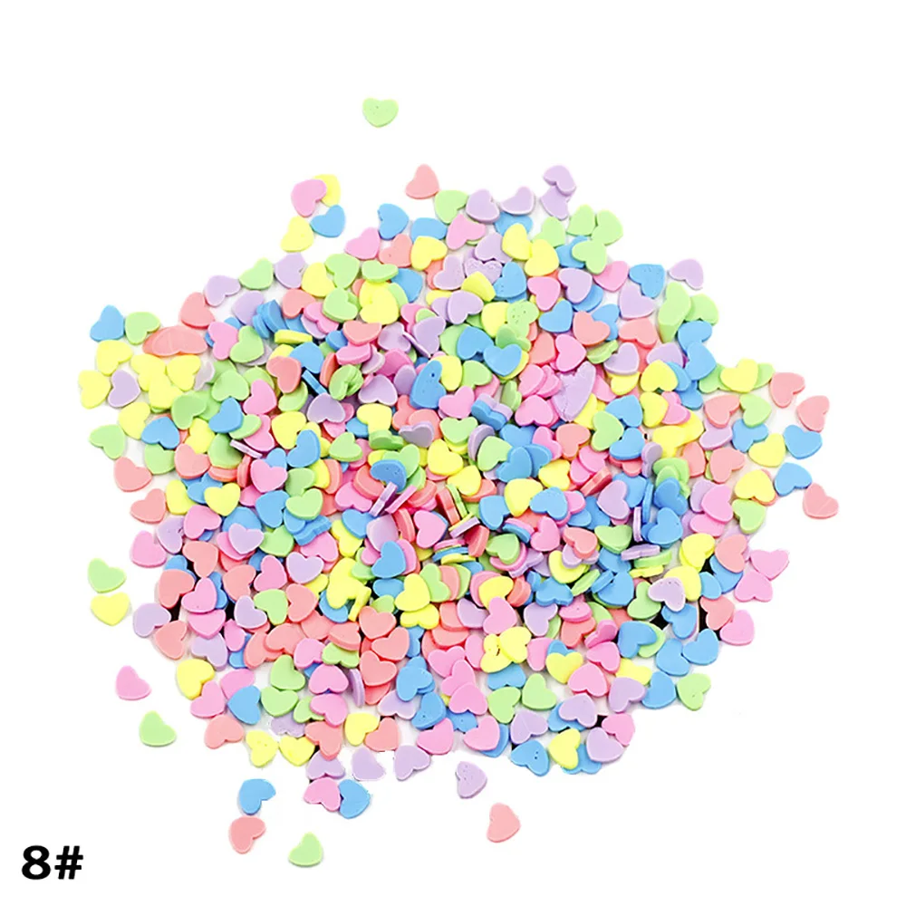 Color 8 20g 20 г крошечные милые полимерные красочные мягкие глины для слизи наполнитель DIY Поставки конфеты поддельные торт десерт грязь частицы посыпать аксессуары - Цвет: Color 8 20g