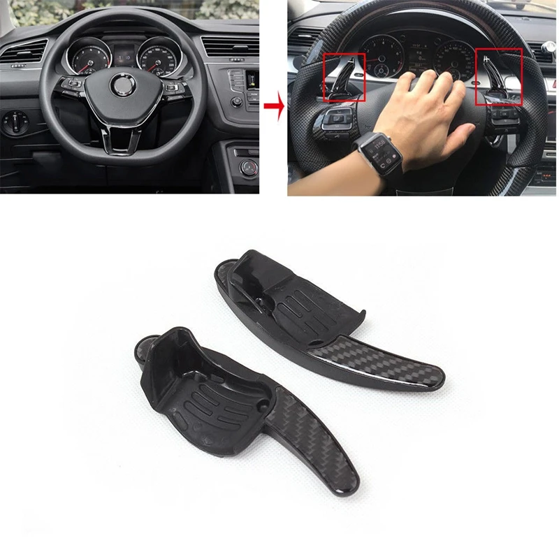 Сменные весла для рулевого колеса подходят Vw Golf 6 Mk6 Vi Gti R20 Scirocco Passat Cc углеродное