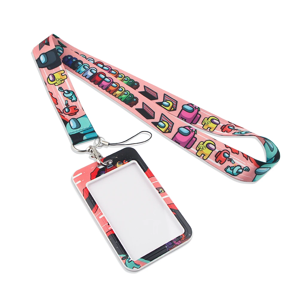 ER583 популярная игра робот мультфильм розовый шейный ремешок Ремешки ID бейдж