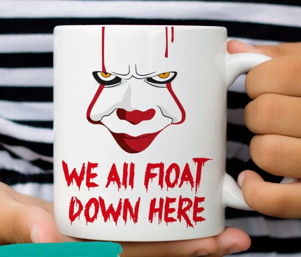 Whitef Pennywise клоун кофейные кружки мы все плаваем здесь чашка с ложкой для перемешивания