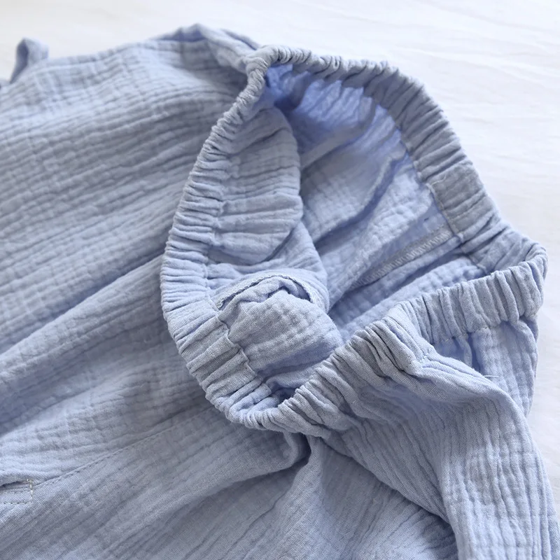 100% Cotton Gauze Pajamas Sets Summer Pajama Solid Color Cami Top and Shorts Lounge Sets Teen Girls 2 Piece Sleepwear Pj Sets