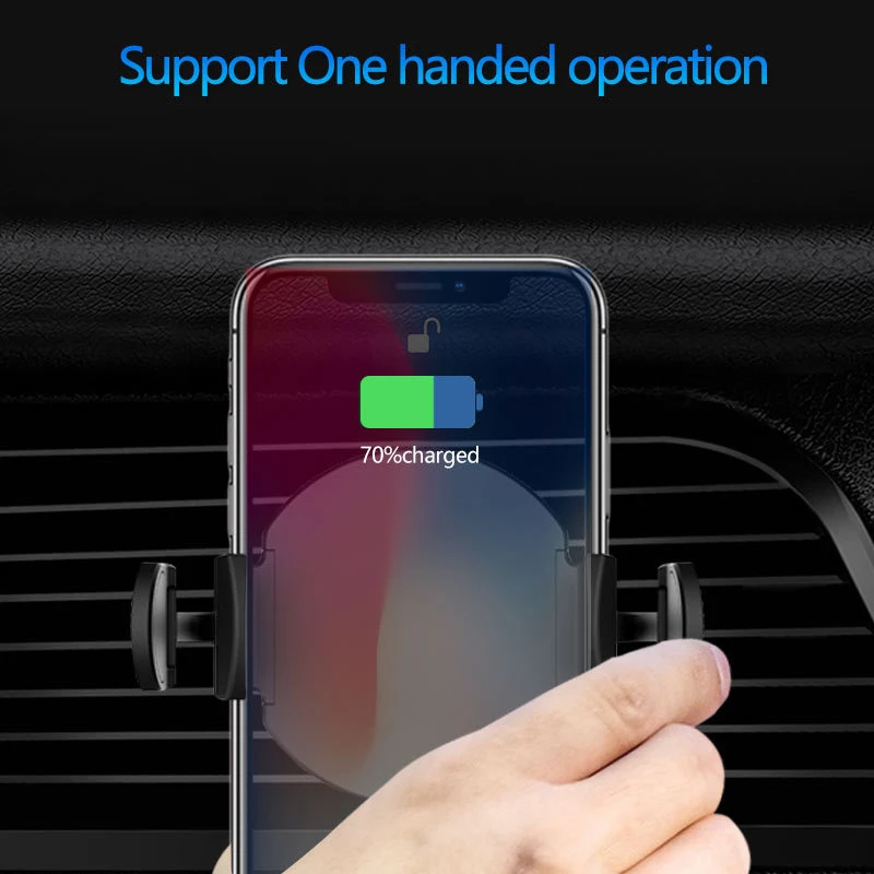 Wireless Car Charger Support One Handed Operation Full Intelligent Fast Charge Recognition TU-shop | Мобильные телефоны и