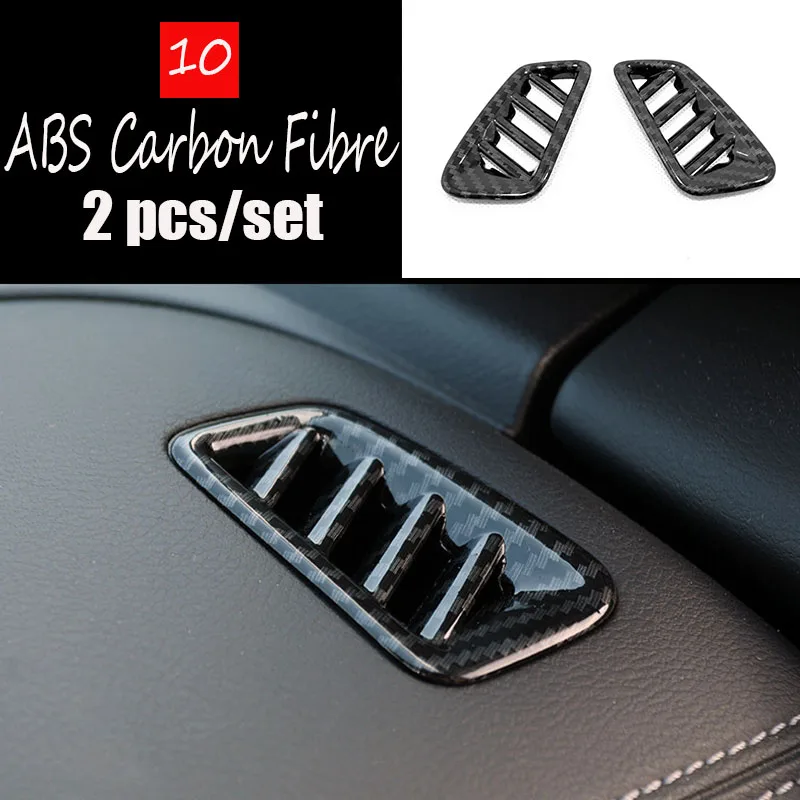 

Matte/ Carbon Fibre Car Front Small Air Outlet Decoration Cover Trim Sticker Shell for Nissan Sentra 2020 Interior Accessories