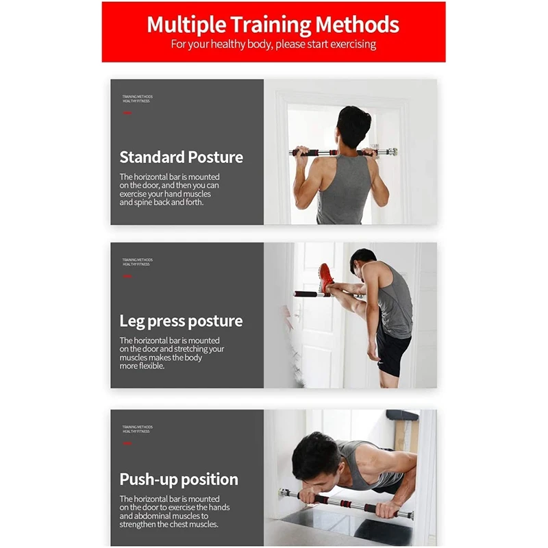 

Adjustable Door Home Horizontal Bars Exercise Workout Training Gym Chin Up Pull Up Training Bar Sport Fitness Equipments