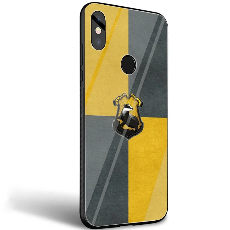 Чехол Desxz Hogwarts Hufflepuff из закаленного стекла для Xiaomi mi 8 9 Lite A1 A2 Red Note 5 6 7 Pro 6A 4X Pocophone F1 |