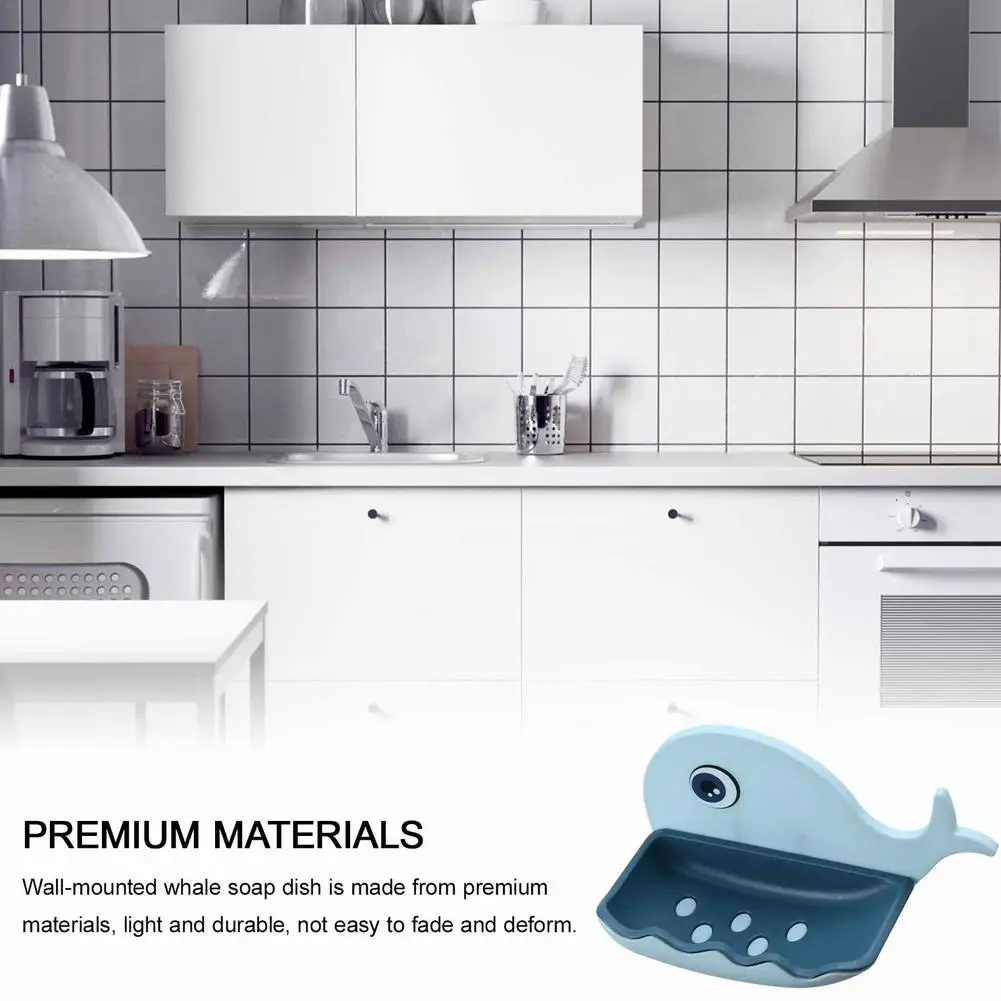 

Whale Shape Soap Holder No Drilling Required Bathroom Drain Soap Dish Bathroom Soap Box Bathroom Supplies Gadgets