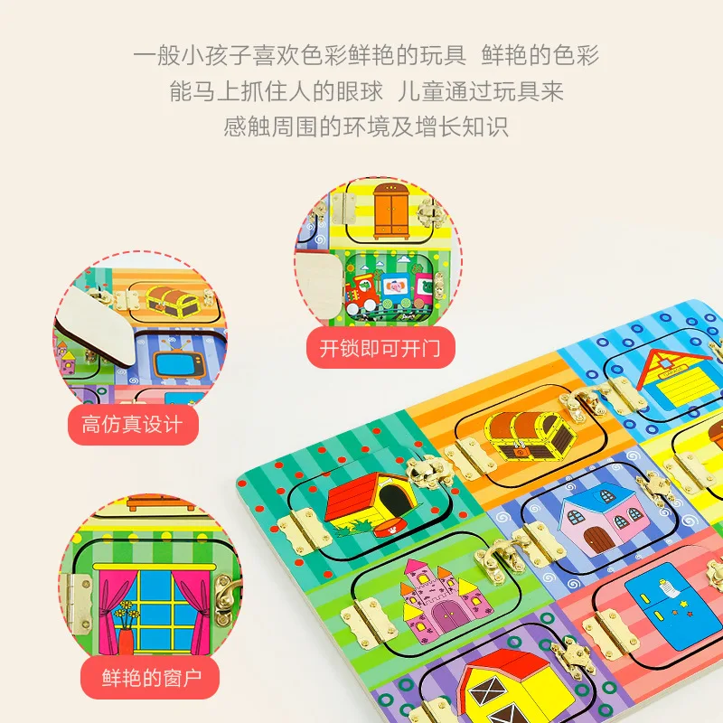 Бизиборды для детей развивающая игра Монтессори Деревянные игрушки малыша