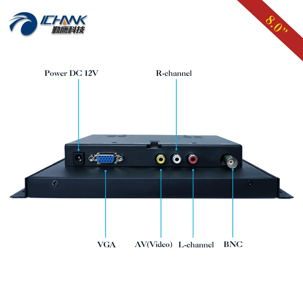 K080TN ABV/8 &quotдюймовый 1024x768 IPS металлический чехол с байонетным коаксиальным
