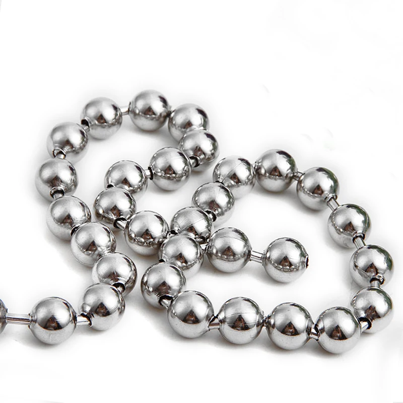 Pareto 25meters Silver Color 8mm Stainless Steel Bead Ball Chain for Custom Jewelry DIY Making