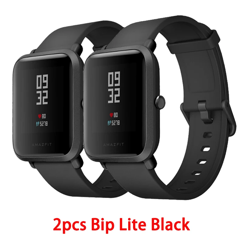 Xiaomi huami Amazfit Bip Lite 45 дней Батарея Lite 3ATM в соответствии со стандартом водонепроницаемости xiaomi smart watch amazfit bip - Цвет: Bip-Lite-black-2