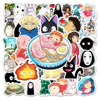 103050pcs anime hayao miyazaki spirited away personalized sticker laptop car refrigerator decorative sticker wholesale