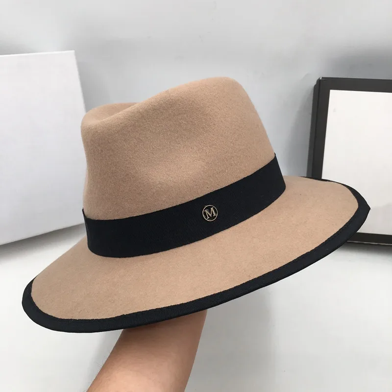 Модная Повседневная шляпа индивидуальная шерстяная с сердечком верблюжья для