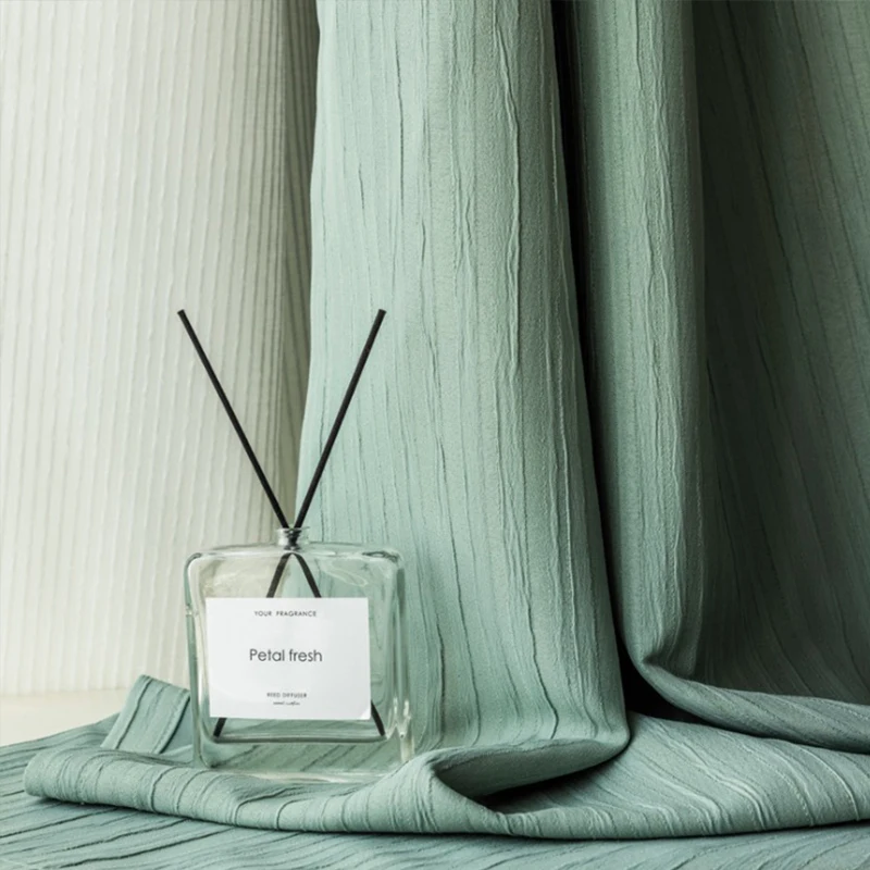 

Маття Зеленый японский стиль полный затенение занавеска гостиная спальня морщины текстура сплошной цвет отправка высокой температуры фор...