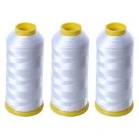 stronger 5000m cones bobbin thread filament polyester for embroidery machine 3 packwhite