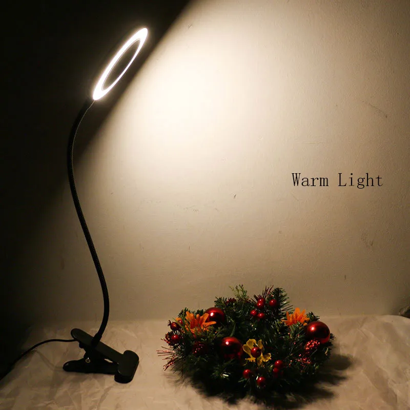 USB Универсальная лампа с гибким зажимом высшего класса Регулируемая цветовой
