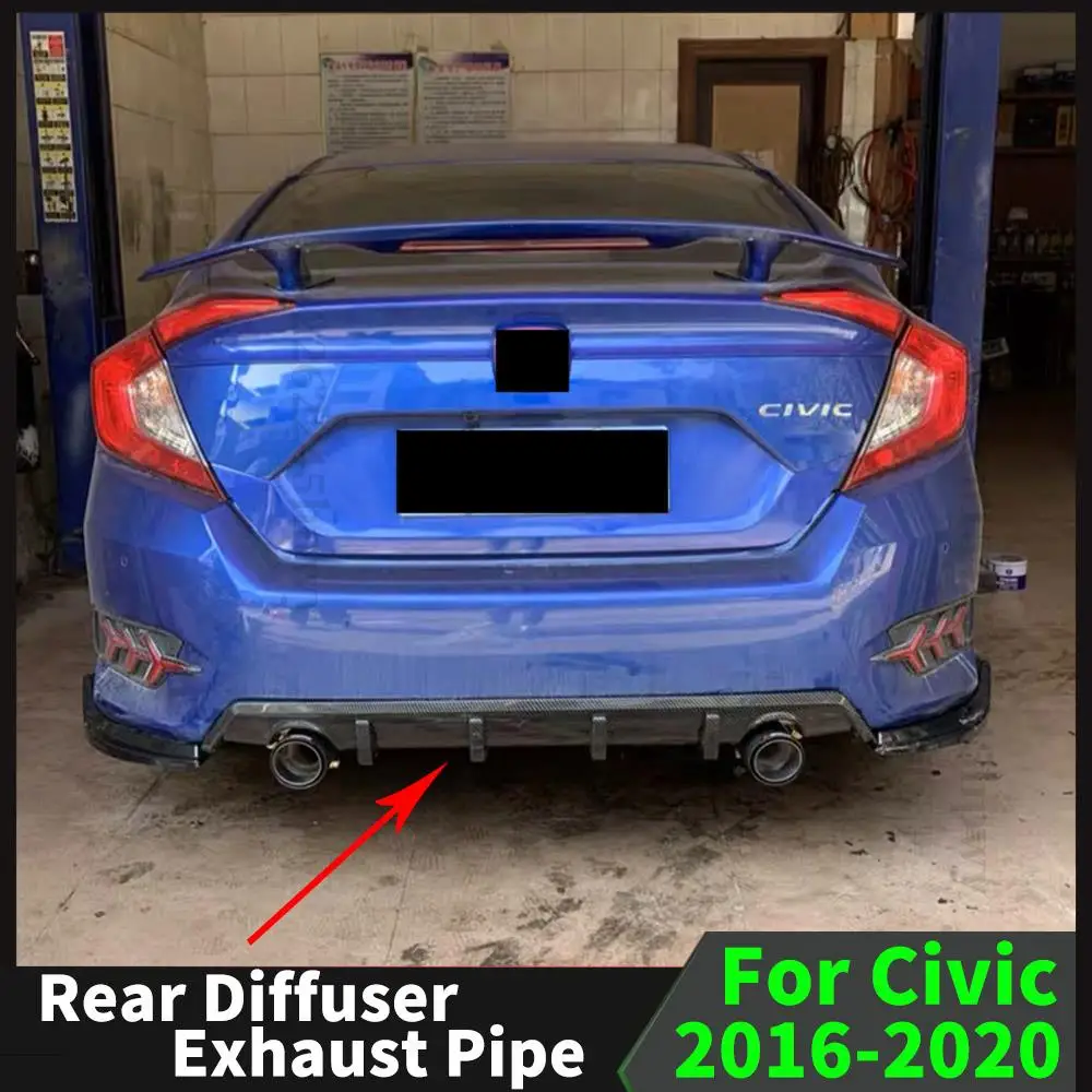 

Модифицированный спортивный разветвитель, диффузор для заднего бампера, губа, выхлопная труба, защита Facelift, спортивная крышка для Honda Civic ...