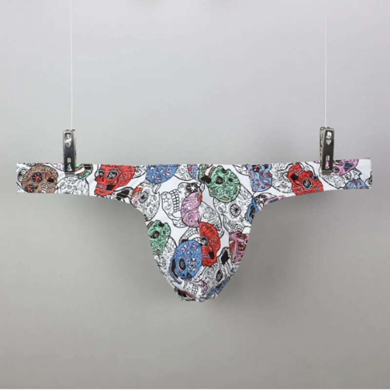 Идеальная посадка и стиль мужские стринги модные трусики с принтом сексуальное