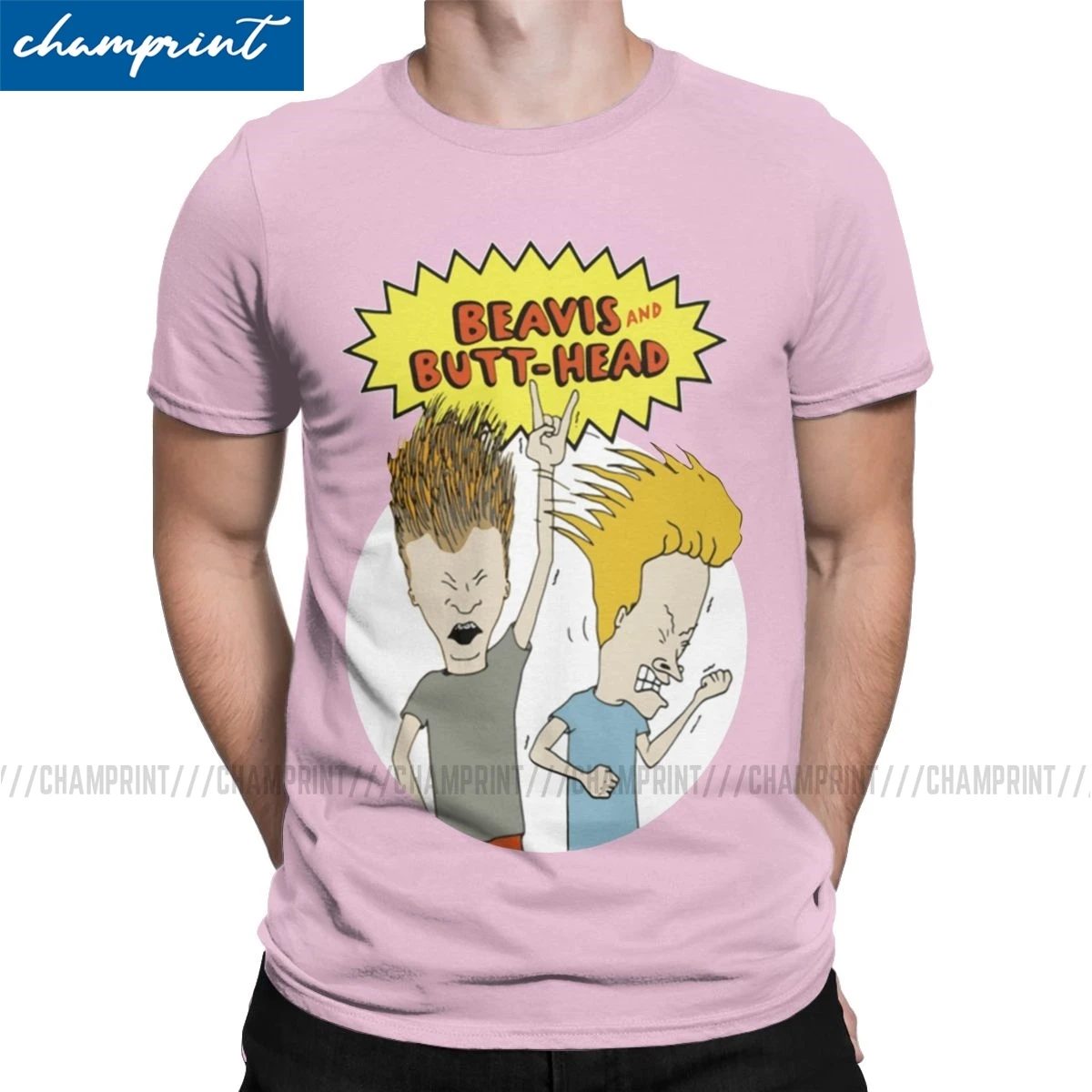 Мужская футболка из чистого хлопка с надписью Beavis And Butthead забавная 90-х забавным
