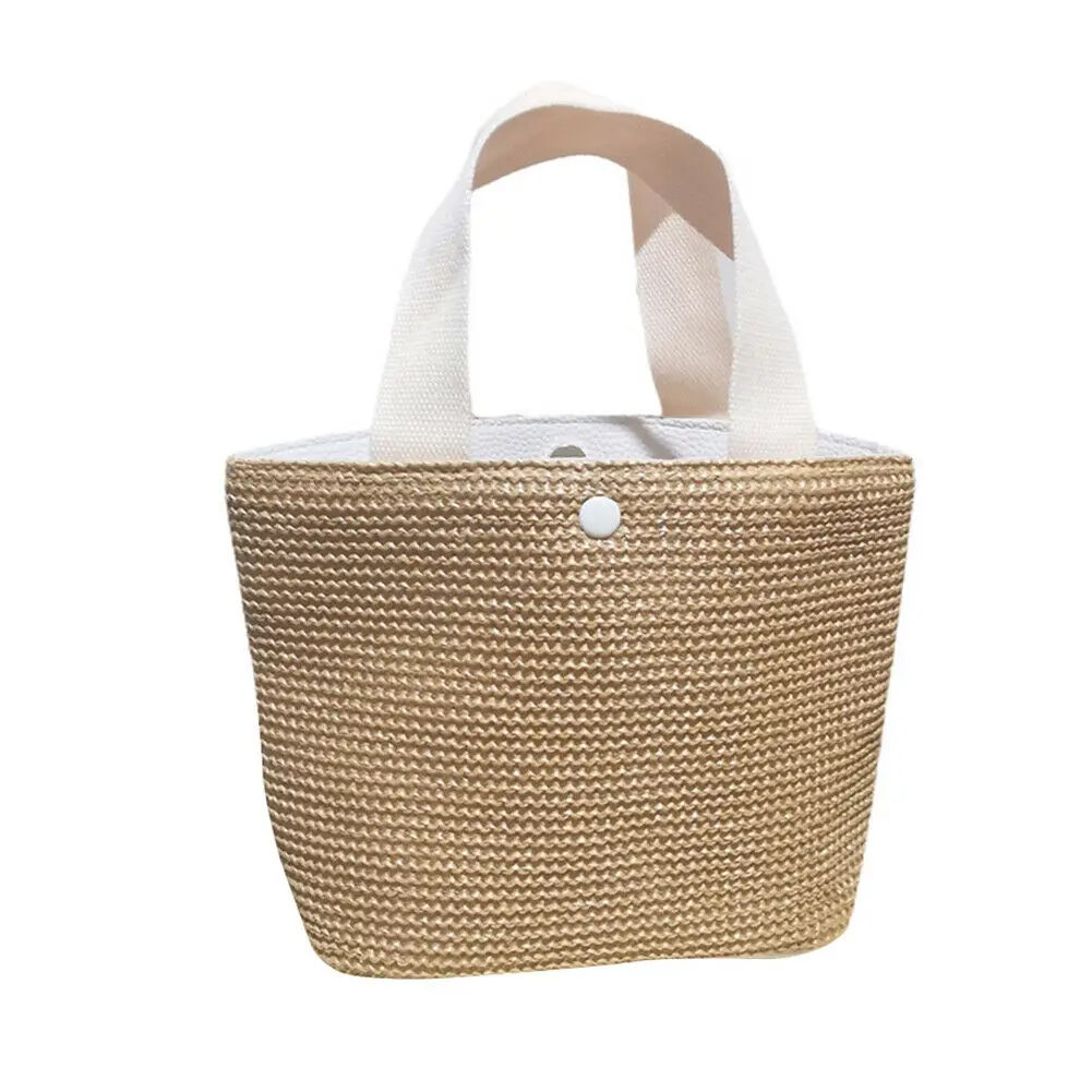 

Fashion Lady Wicker Summer Straw Handmade Bags Bags Tote Beach Bag Moon Shaped Woven Rattan Basket Big Capacity