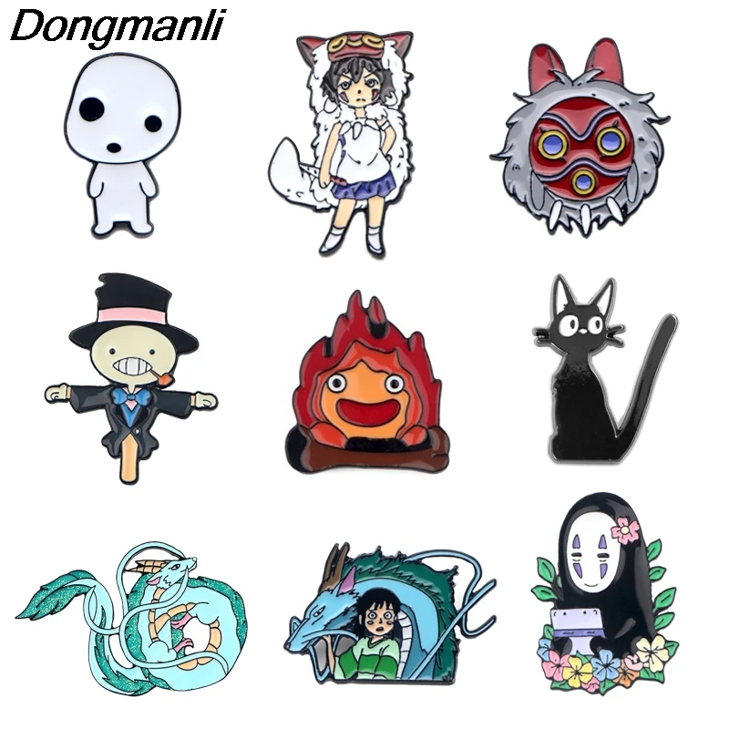 P3169 Dongmanli металлические эмалевые булавки и броши в форме Маски Аниме Specter для